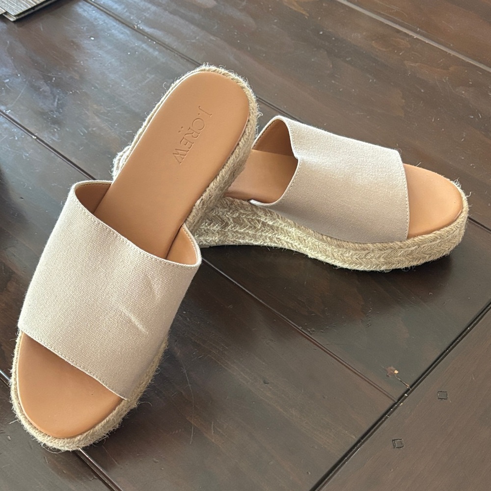 J. Crew Women's Beige Espadrille Sandals